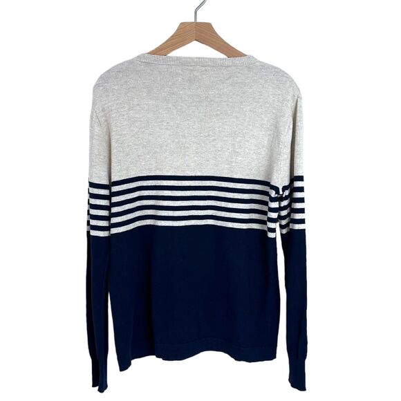 J Crew Crewneck Sweater Cotton Stripped Pullover Men’s Size Small Preppy Coastal - Picture 12 of 14